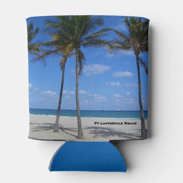 Ft Lauderdale Beach Florida Palm Trees Dosenkühler (Rückseite)