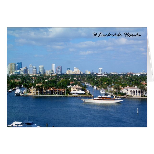 Ft Lauderdale Binnenwasserstraße & Skyline (Vorderseite (Horizontal))