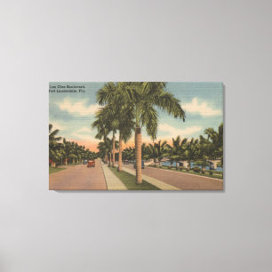 Ft. Lauderdale, Florida - Blick auf Las Olas Leinwanddruck