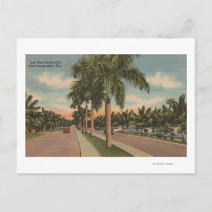 Ft. Lauderdale, Florida - Blick auf Las Olas Postkarte