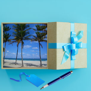 Ft Lauderdale Florida Sand Beach & Palm Trees Seidenpapier