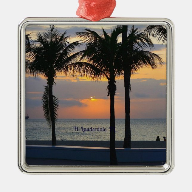 Ft. Lauderdale Sunrise Ornament Aus Metall (Vorne)