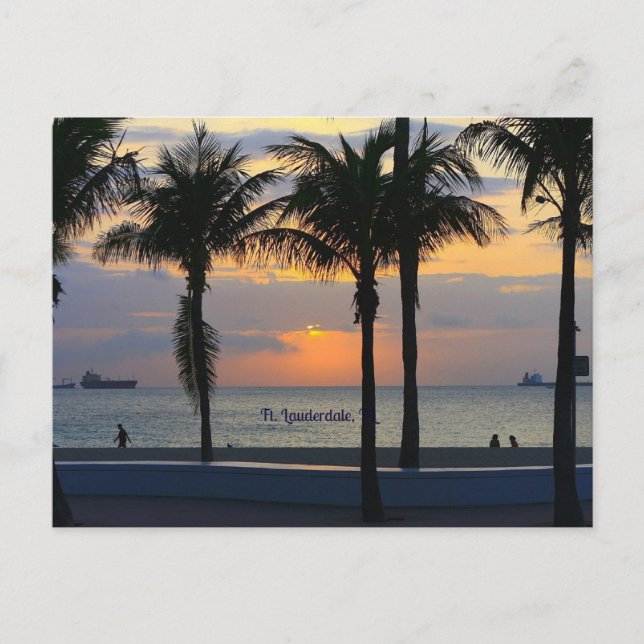 Ft. Lauderdale Sunset Postkarte (Vorderseite)