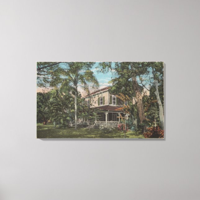 Ft. Myers, Florida - Ansicht von Thomas Edison Hou Leinwanddruck (Vorderseite)