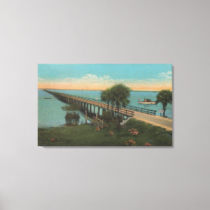 Ft. Myers, Florida - Aussicht auf Tamiami Trail Br Leinwanddruck