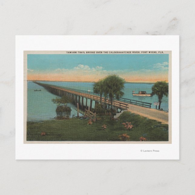 Ft. Myers, Florida - Aussicht auf Tamiami Trail Br Postkarte (Vorderseite)