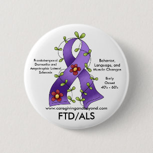 FTD/ALS lila Band-Knopf Button