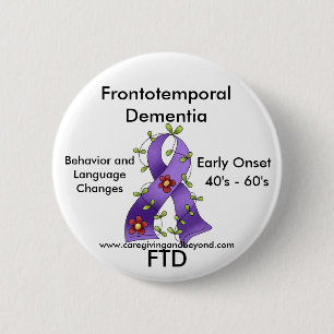 FTD, Frontotemporal Demenz-lila Band-Button Button