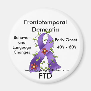 FTD, Frontotemporale Demenz, Lila Multifunktionsma Magnet