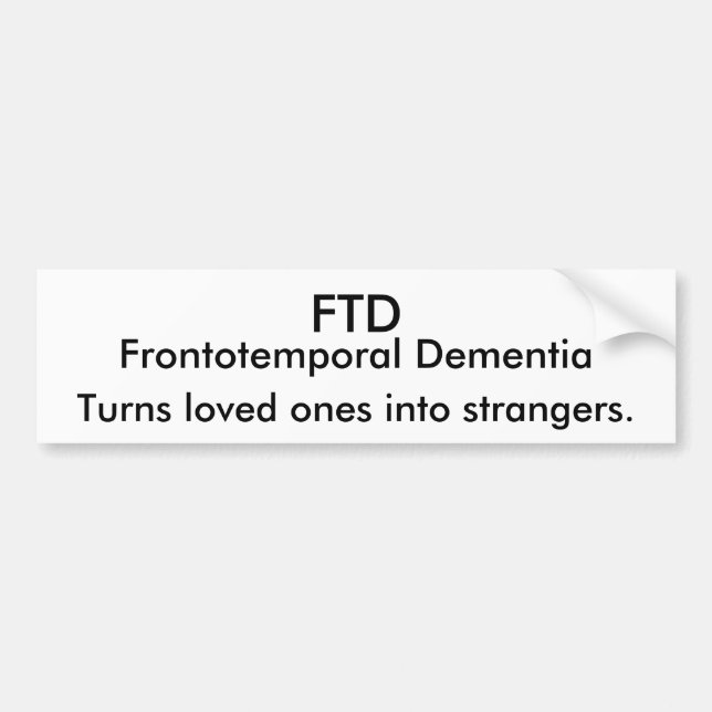 FTD macht geliebte zu Fremde Autoaufkleber (Vorne)
