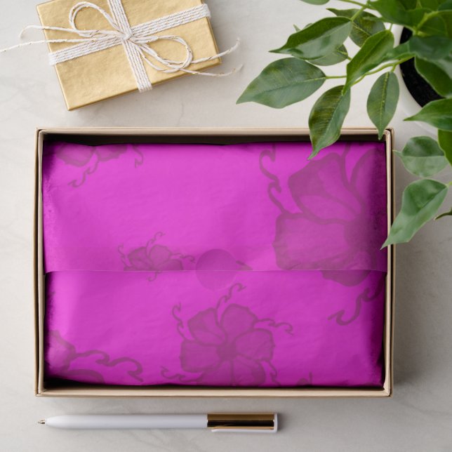 FTF Monochromes Seidenpapier in Hot Pink (Geschenk)