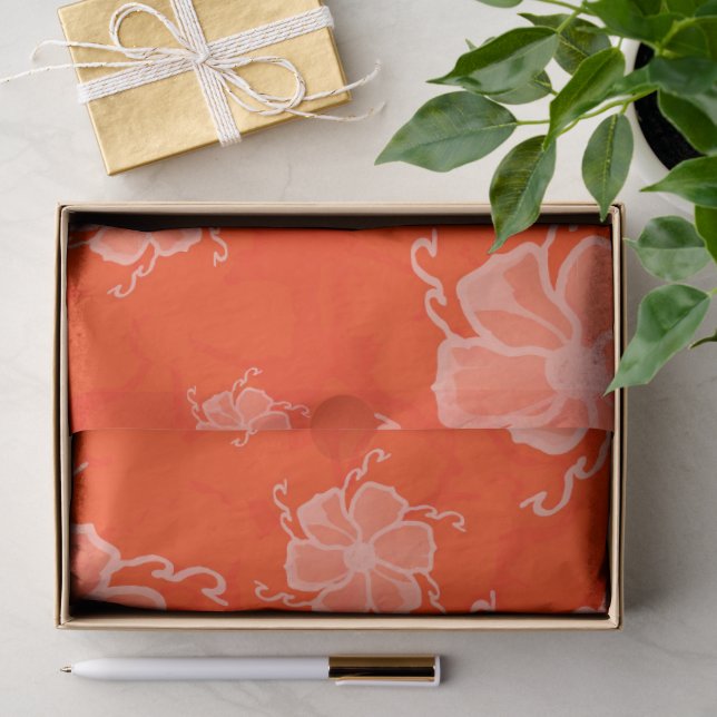 FTF Monochromes Seidenpapier in Orange (Geschenk)
