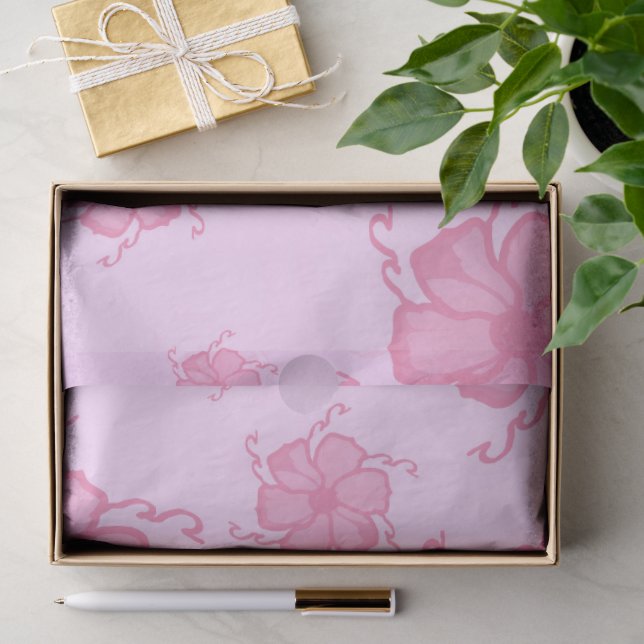 FTF Monochromes Seidenpapier in Rosa (Geschenk)