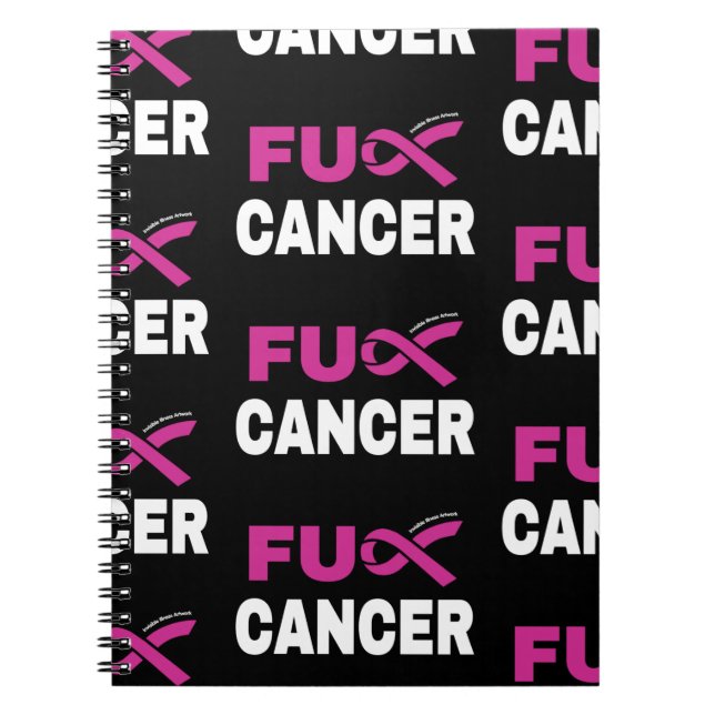 FU CANCER...Brustkrebs Notizblock (Vorderseite)