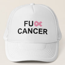 FU ** Casquette rose de ruban de cancer du sein de