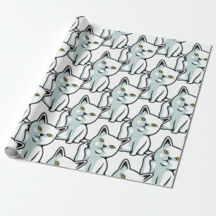 FU Cat komisch unhöfliche Handgestalt Wrapping Pa Geschenkpapier