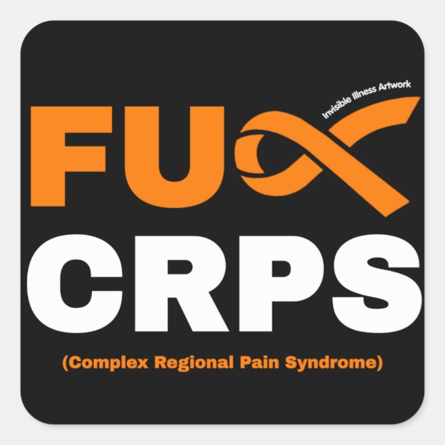 FU CRPS QUADRATISCHER AUFKLEBER (Vorderseite)