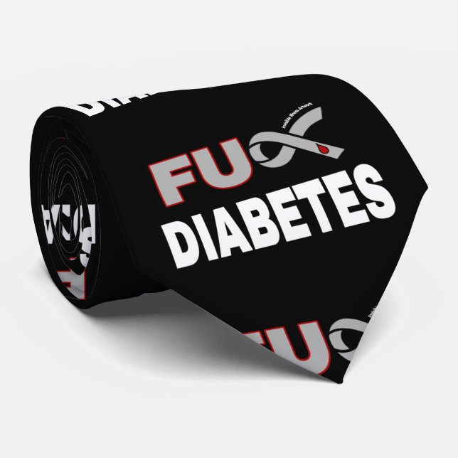 FU Diabetes Neck Tie Krawatte (Gerollt)