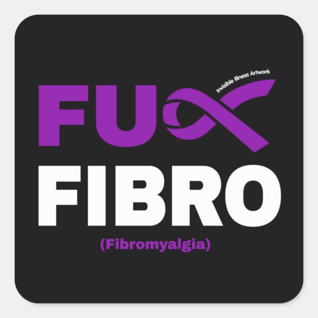 FU FIBRO QUADRATISCHER AUFKLEBER (Vorderseite)