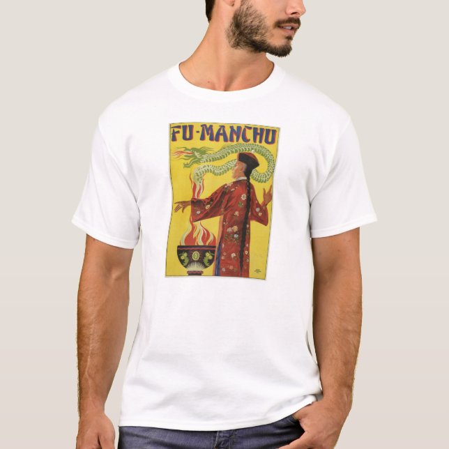 Fu-Manchu Magier-Anzeige T-Shirt (Vorderseite)