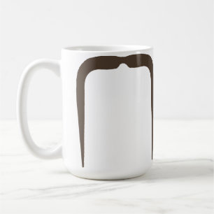 Fu Manchu Schnurrbart in Brown Kaffeetasse