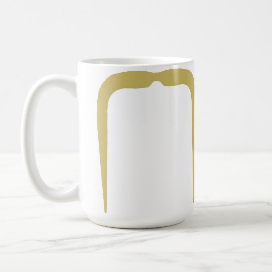 Fu Manchu Schnurrbart in der Blondine Kaffeetasse