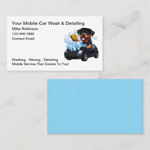 Fu Niedlich Car Detection Wash Theme Visitenkarte