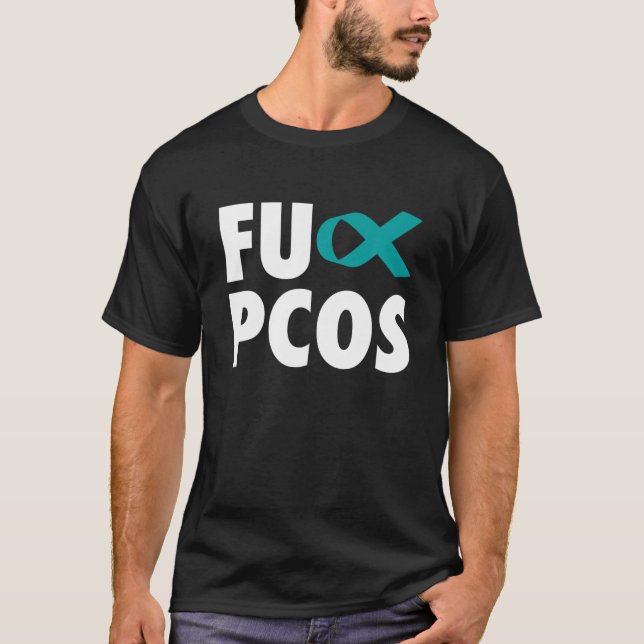 FU Polyzystisches Ovarialsyndrom Aquamarine Schlei T-Shirt (Vorderseite)