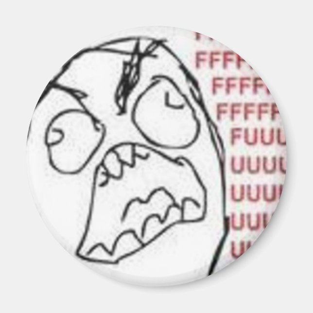FU Rage Comic Magnet (Vorne)