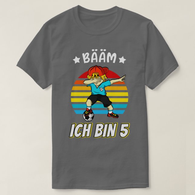 Fuball Dabbing Fuballer Junge 5 Tage T-Shirt (Design vorne)