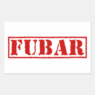 FUBAR RECHTECKIGER AUFKLEBER