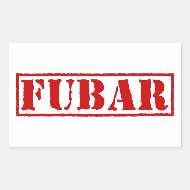 FUBAR RECHTECKIGER AUFKLEBER (Vorderseite)