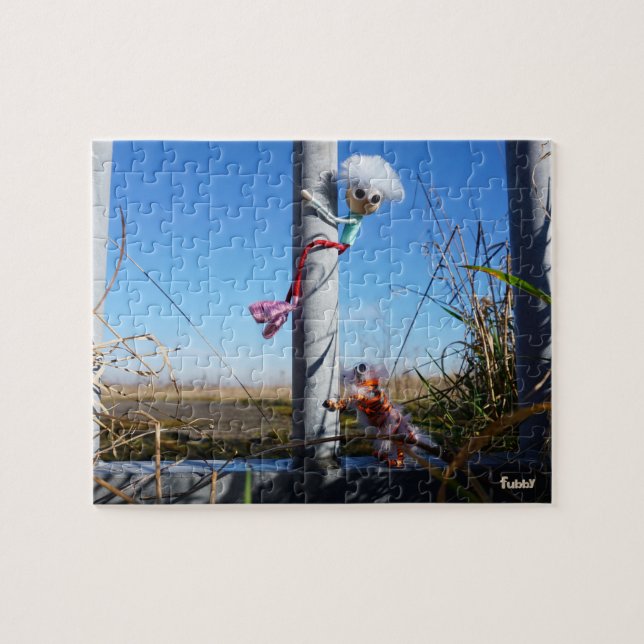 Fubby fantasie, op de vlucht voor een dier. (Horizontal)