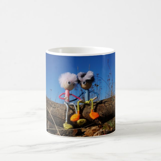 Fubby paartje dat romantisch verliefd zitten. kaffeetasse (Mittel)