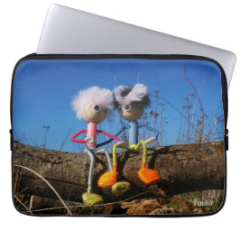 Fubby paartje dat romantisch verliefd zitten. laptopschutzhülle