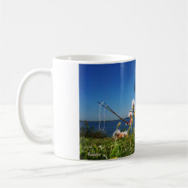 Fubby's actief met het hengelspel. kaffeetasse