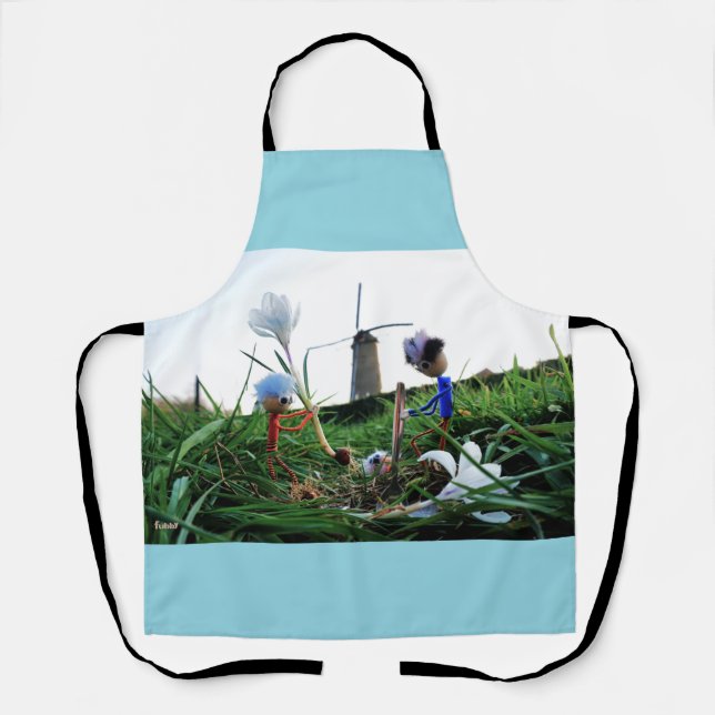 Fubby's bij een molen planten een krokus bol. schürze (Vorderseite)