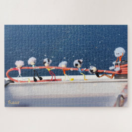 Fubby's die een lijn lieren van een Zeilboot.