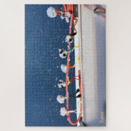 Fubby's die een lijn lieren van een Zeilboot.