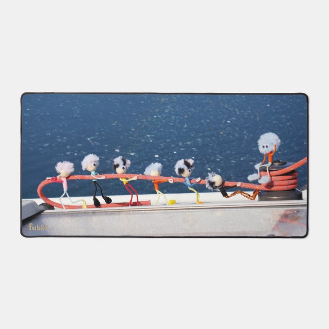 Fubby's die een lijn lieren van een Zeilboot. Schreibtischunterlage (Vorderseite)