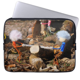 Fubby's die hout zagen. laptopschutzhülle