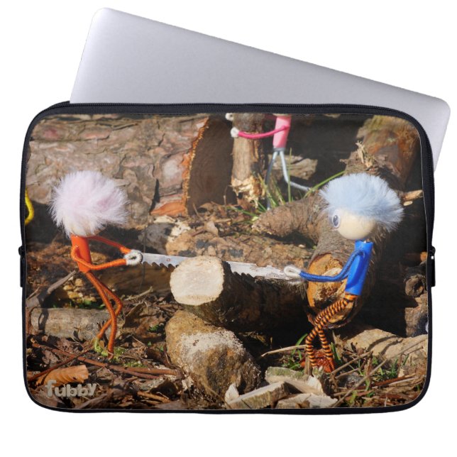 Fubby's die hout zagen. laptopschutzhülle (Vorderseite)