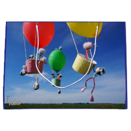 Fubby's in luchtballonnen die op avontuur gaan. große geschenktüte