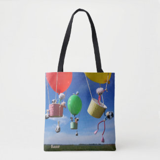 Fubby's in luchtballonnen die op avontuur gaan. tasche