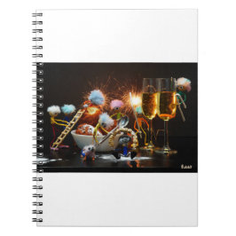 Fubby's met Jaarwisseling bij feestdagen. Notizblock