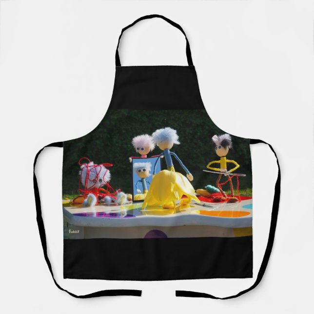 Fubby's met Tulpen jurk bij atelier. Schürze (Vorderseite)