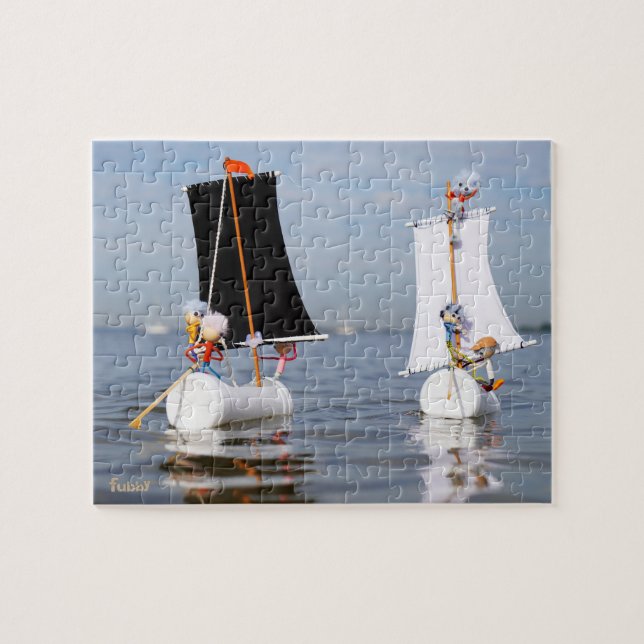 Fubby's op zee tegen plastic vervuiling. (Horizontal)