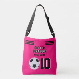 Fuchia Fußball Totasche Sport Fußball Monogramm a Tragetaschen Mit Langen Trägern