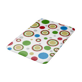FuChristmas Geometric Red Green Blue Badematte
