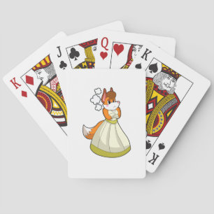 Fuchs als Braut mit Hochzeitskleid.PNG Spielkarten